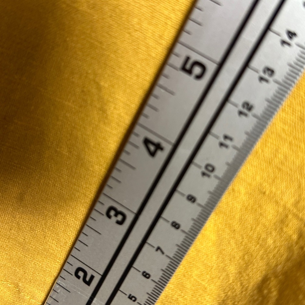 Sezane Linen Marianna Dress Curry Golden Yellow Belted Womens Sz 36 French US 34 - Picture 12 of 16